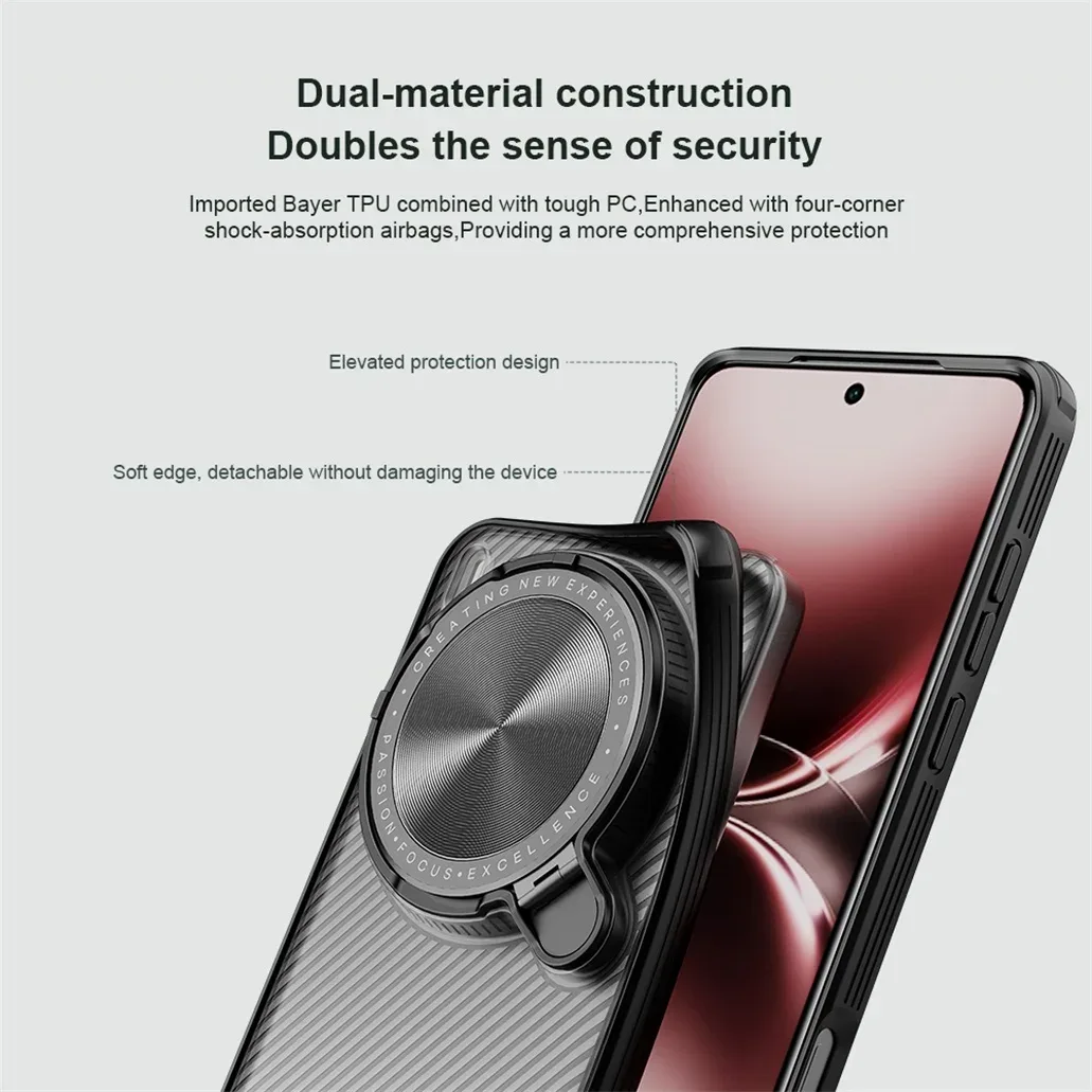 For Vivo X200 Ultra Transparent Case NILLKIN CamShield Prop With Phone Holder Hinged Camera Protective Cover For Vivo X200 Ultra