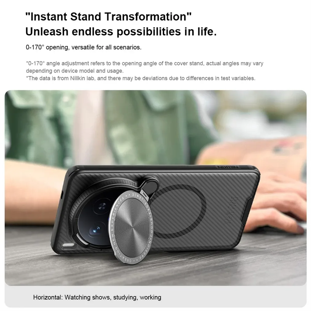 For Vivo X200 Ultra MagSafe Case NILLKIN Transparent Case Magnetic Wireless Charging Camera Cover And Holder For Vivo X200 Ultra