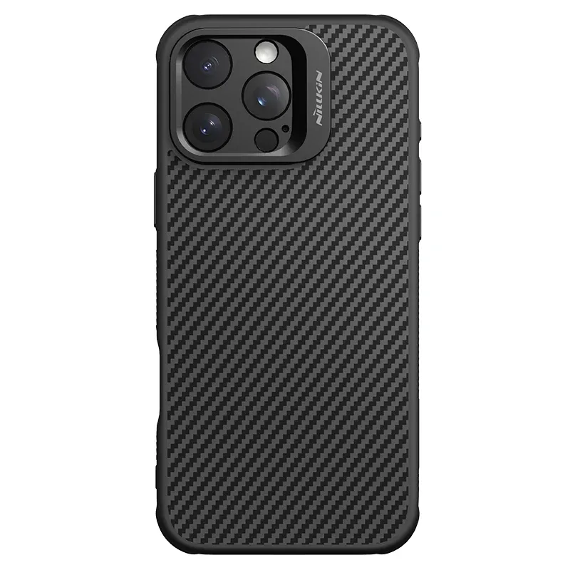 For iPhone 16 Pro Max MagSafe Case NILLKIN CarboProp Aramid Fiber Magnetic Case With Phone Holder Camera Cover For iPhone 16 Pro
