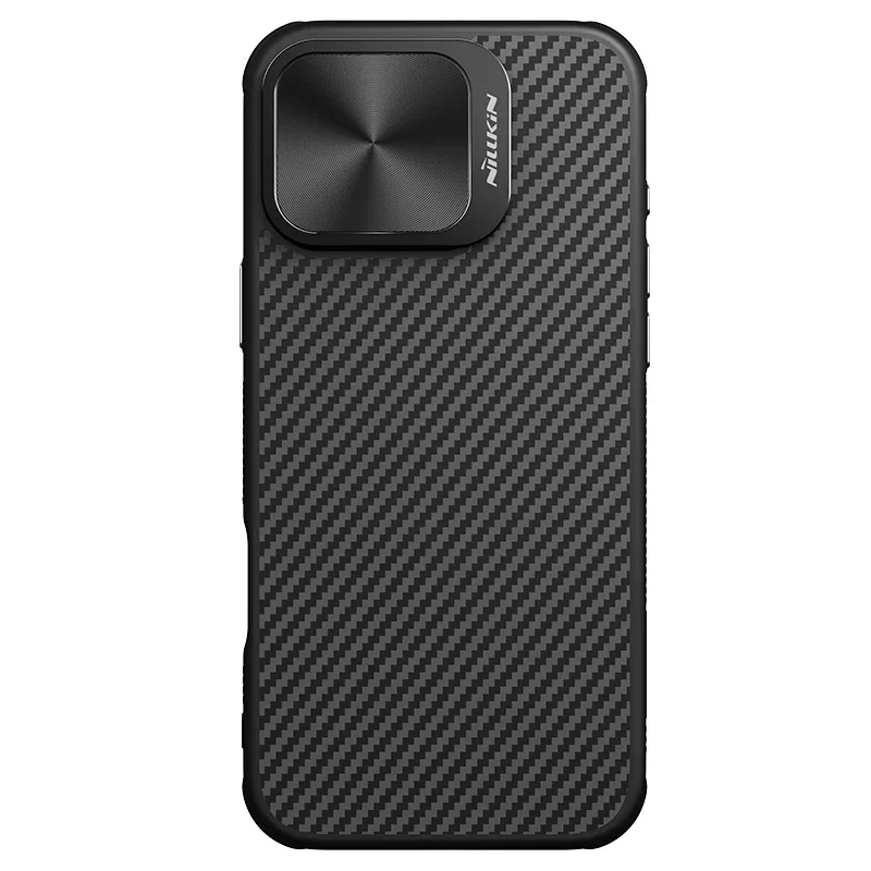 For iPhone 16 Pro Max MagSafe Case NILLKIN CarboProp Aramid Fiber Magnetic Case With Phone Holder Camera Cover For iPhone 16 Pro