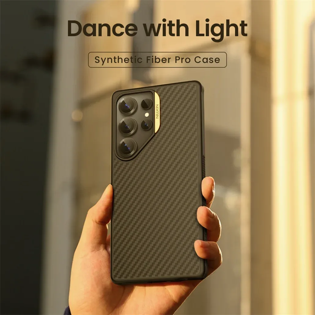 For Samsung Galaxy S25 Ultra MagSafe Case NILLKIN Synthetic Fiber Magnetic Case Aramid Fiber Weave Cover For Samsung S25Ultra