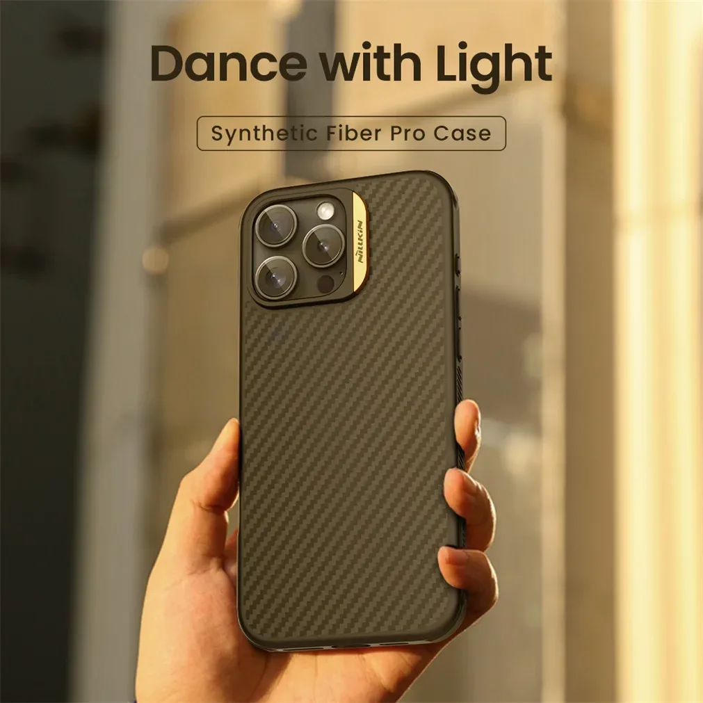 For iPhone 16 Pro Max MagSafe Case NILLKIN Synthetic Fiber Pro Magnetic Case Aramid Fiber Ultra-thin Cover For iPhone16 Pro