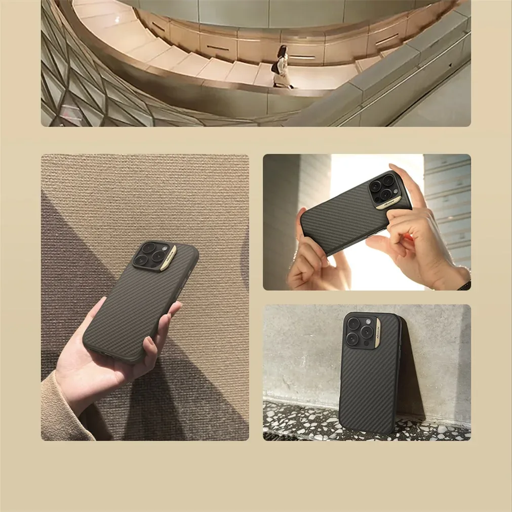 For iPhone 16 Pro Max MagSafe Case NILLKIN Synthetic Fiber Pro Magnetic Case Aramid Fiber Ultra-thin Cover For iPhone16 Pro