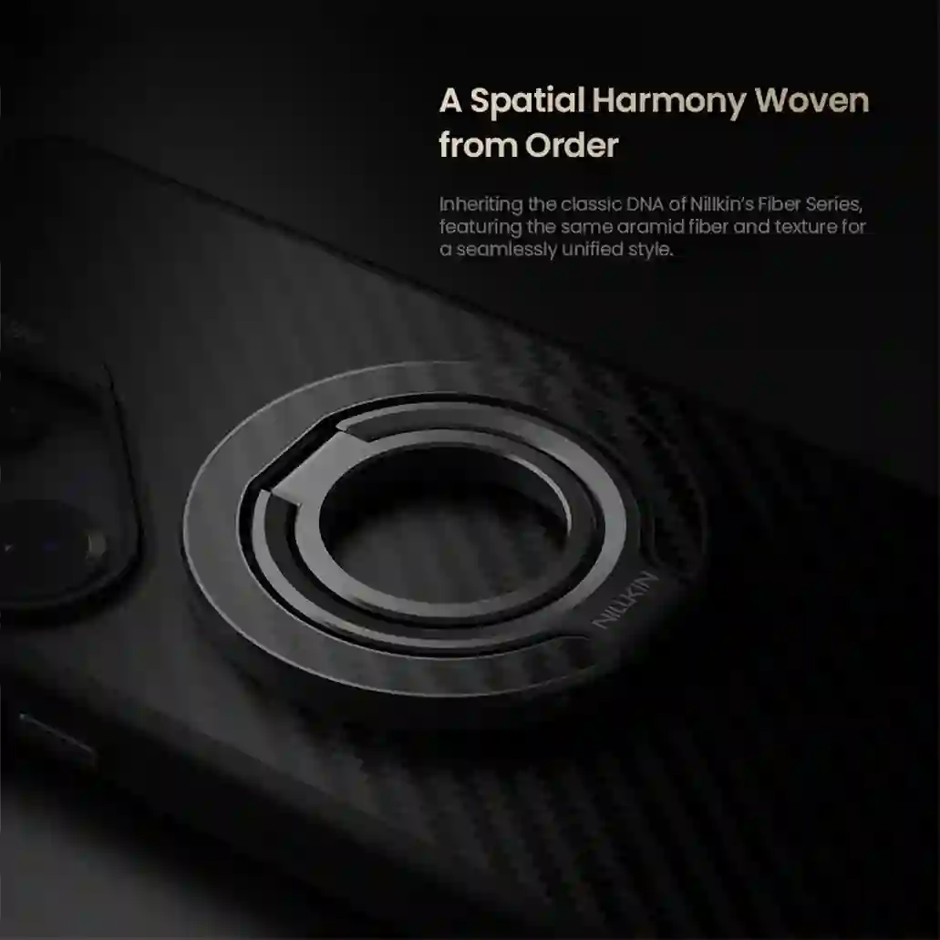 Nillkin FiberSnap Dual-Sided Magnetic Ring Stand MagSafe Portable Folding Phone Holder Ultra-thin Stepless Angle Adjustment