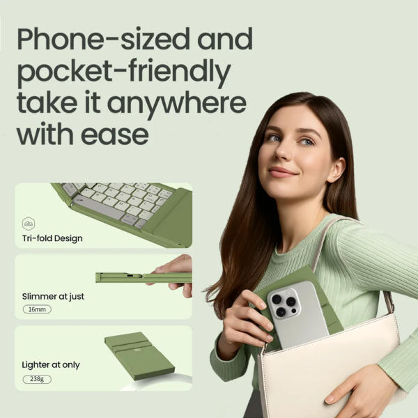 Компактная складная Bluetooth-клавиатура Nillkin Cube Pocket Keyboard — изображение 4