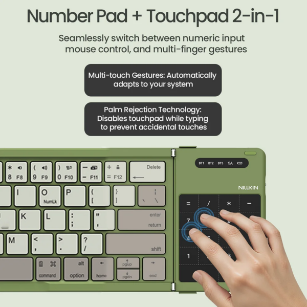 Компактная складная Bluetooth-клавиатура Nillkin Cube Pocket Keyboard — изображение 5