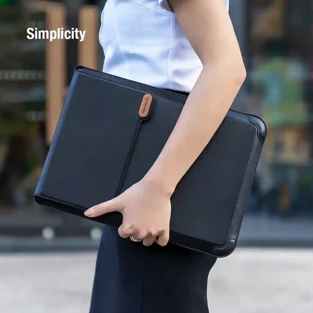 NILLKIN Laptop Sleeve Bag with Stand For Macbook Air 13 Case For Macbook Pro M1 2021 PU Leather Laptop Case For Macbook Pro 16