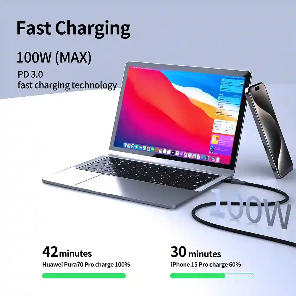 NILLKIN 100W USB Type C To USB C Cable For iPhone 16 For Macbook iPad Samsung Xiaomi PD Fast Charging Charger Cord Fast USB C
