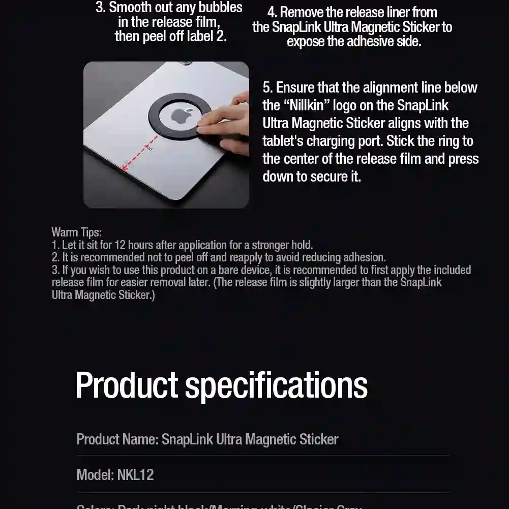 For iPad Pro 13 iPad Magnetic Holder Nillkin Magnetic Sticker For iPad Pro 11 Magnetic iPad Wall Mount Holder for Car Cradle