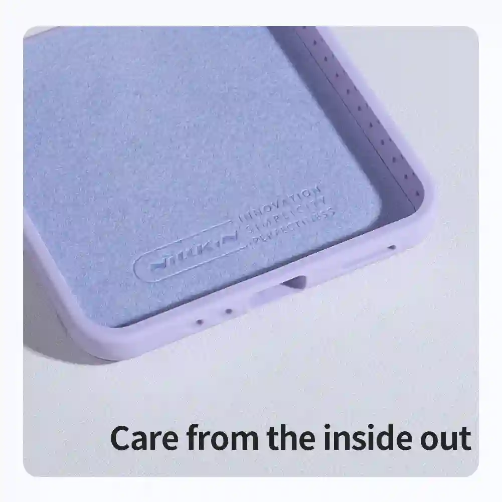For Samsung Galaxy Z Flip 5 Case For Z Flip 5 Case NILLKIN Finger Strap Liquid Silicone Folding Case with Kickstand For Z Flip 5