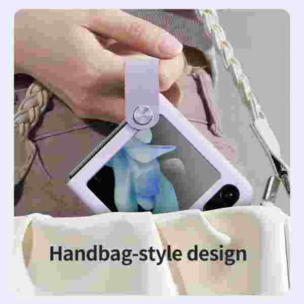 Чехол Nillkin Finger Strap Liquid Silicone  для Samsung Galaxy Z Flip 5 — изображение 3