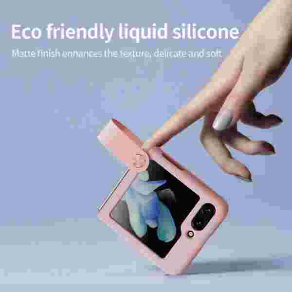 Чехол Nillkin Finger Strap Liquid Silicone  для Samsung Galaxy Z Flip 5 — изображение 2