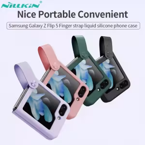 Чехол Nillkin Finger Strap Liquid Silicone для Samsung Galaxy Z Flip 5