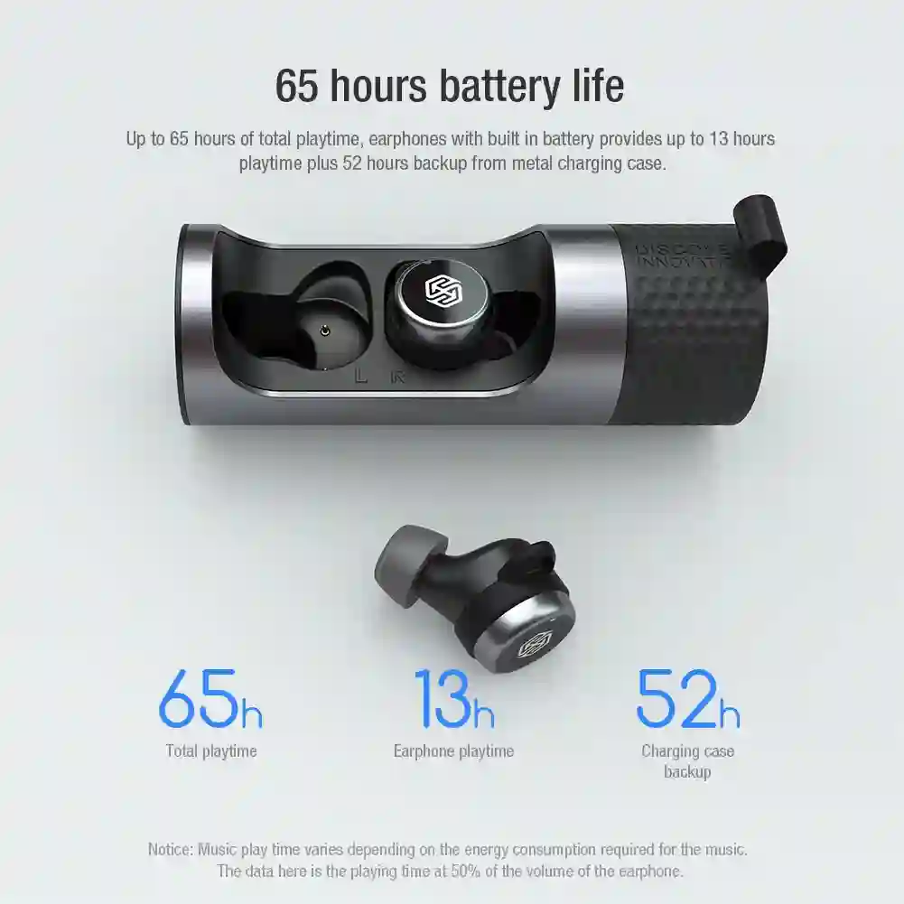 NILLKIN TWS Wireless Headphones Bluetooth 5.0 Earphones Qualcomm aptX Xiaomi Wireless Earphones With Noise Cancelling IPX5