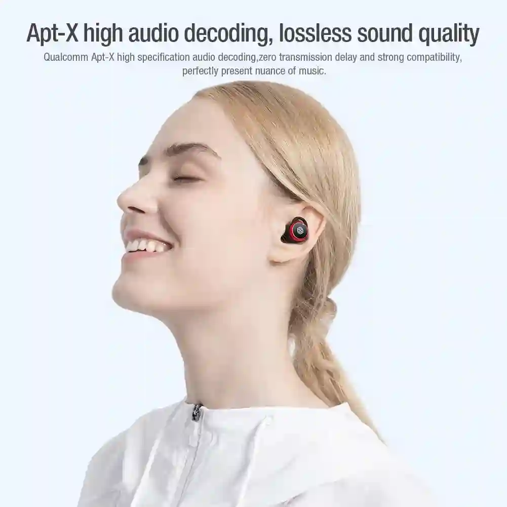 NILLKIN TWS Wireless Headphones Bluetooth 5.0 Earphones Qualcomm aptX Xiaomi Wireless Earphones With Noise Cancelling IPX5
