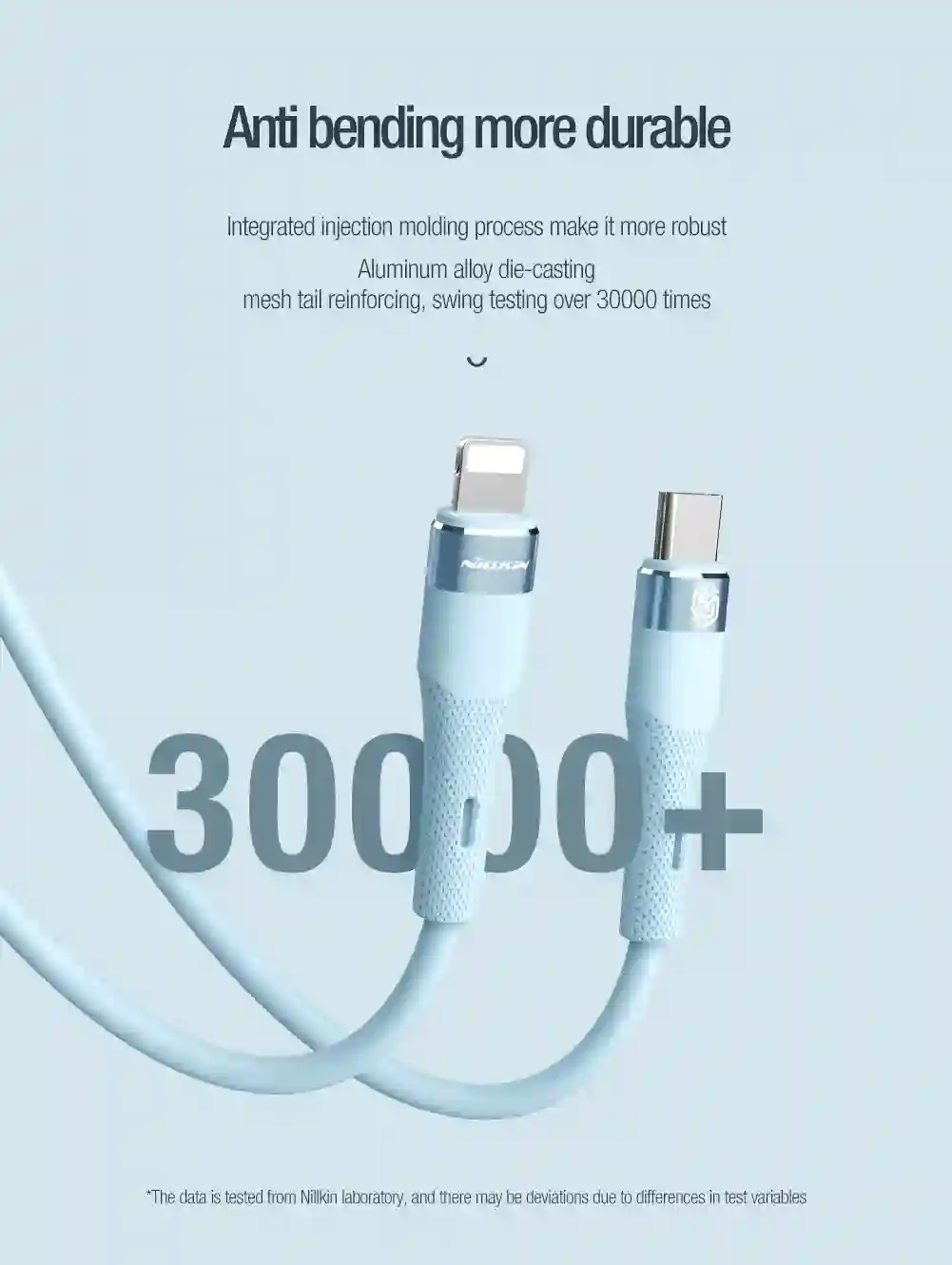 NILLKIN PD 27W Type C To Lightning Cable Fast Charge Efficient transmission liquid Silicone Cable For iPhone 14 13 12 Pro Max