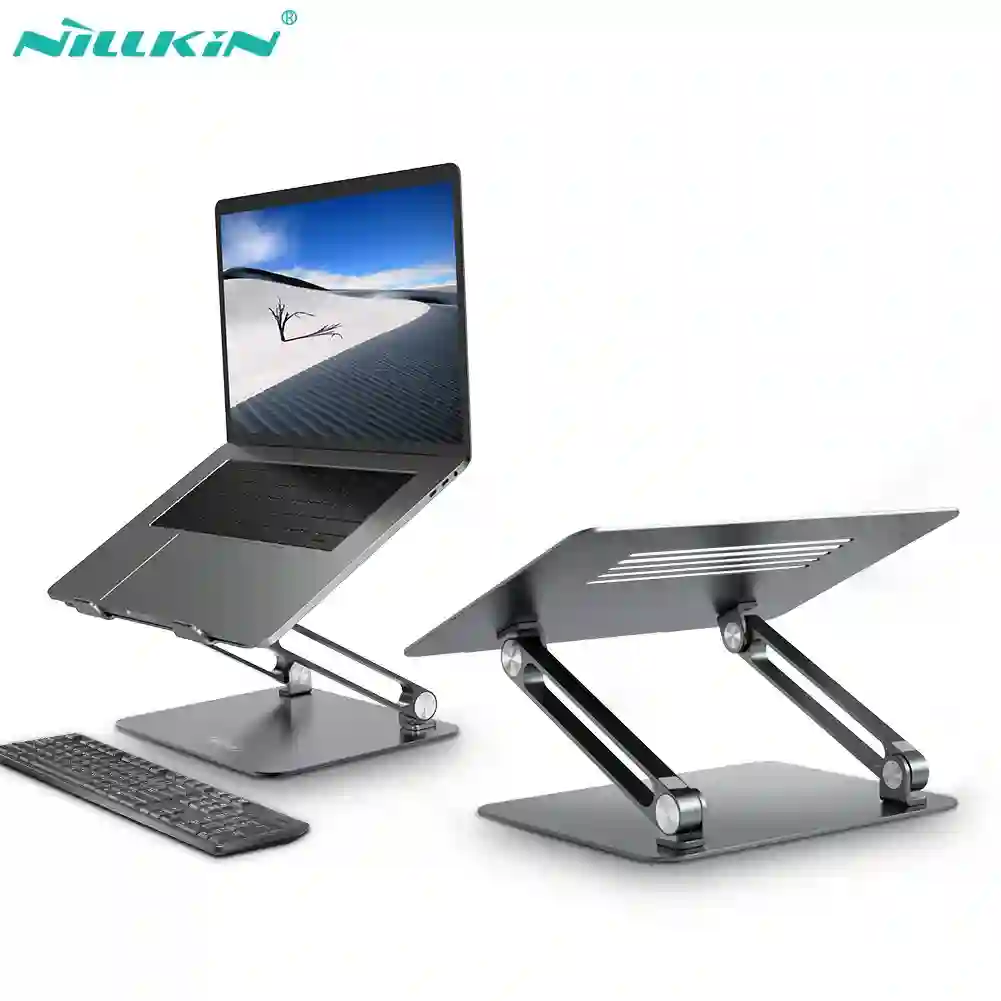 NILLKIN Laptop Stand Adjustable Aluminium Alloy Notebook Stand Multi-Angle Stand Heat Release Foldable Compatible with 10-17 ''