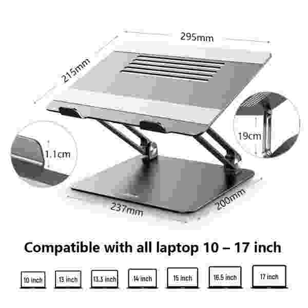 Универсальная подставка для ноутбука Nillkin ProDesk Adjustable Aluminium Alloy с регулировкой угла наклона — изображение 6