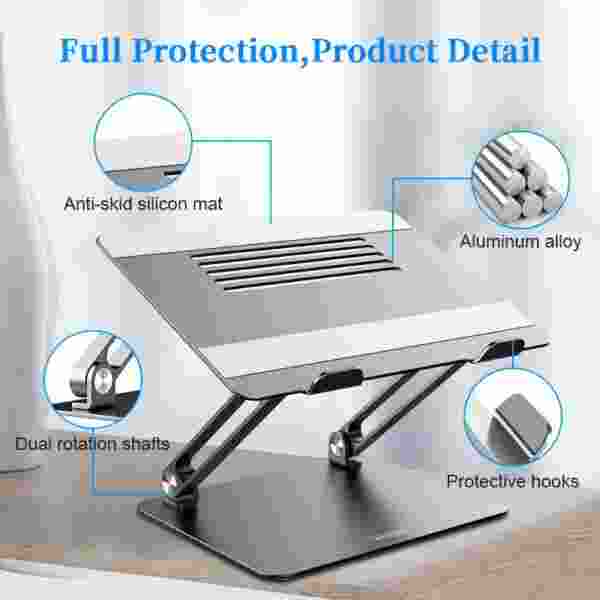 Универсальная подставка для ноутбука Nillkin ProDesk Adjustable Aluminium Alloy с регулировкой угла наклона — изображение 4