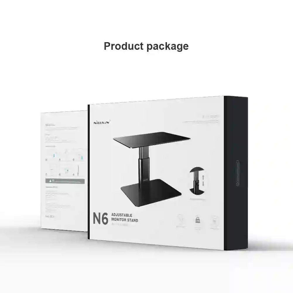 NILLKIN Monitor Stand Riser Metal Computer Universal Desktop Holder Adjustable Monitor Holder for PC Laptop MacBook Home Office