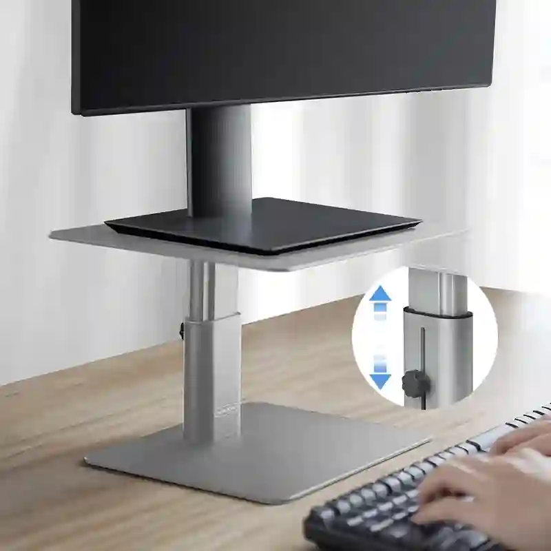 NILLKIN Monitor Stand Riser Metal Computer Universal Desktop Holder Adjustable Monitor Holder for PC Laptop MacBook Home Office