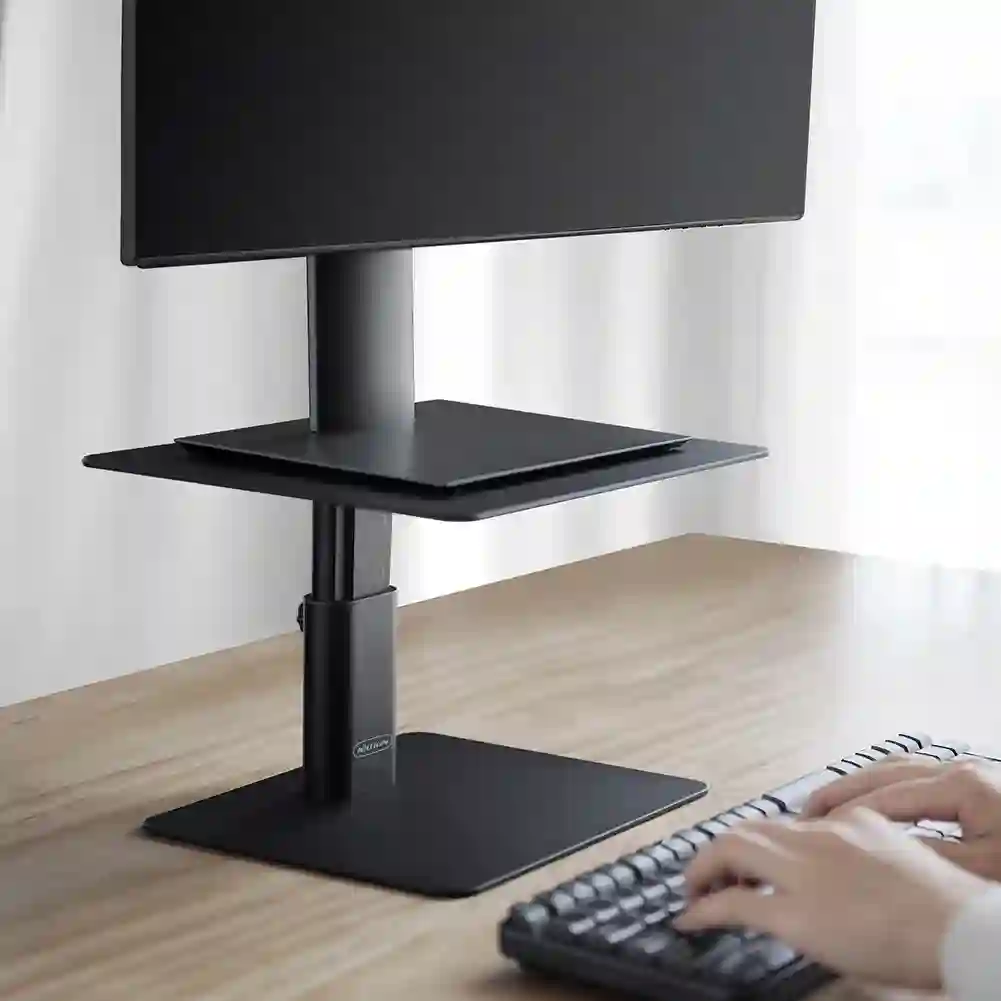 NILLKIN Monitor Stand Riser Metal Computer Universal Desktop Holder Adjustable Monitor Holder for PC Laptop MacBook Home Office