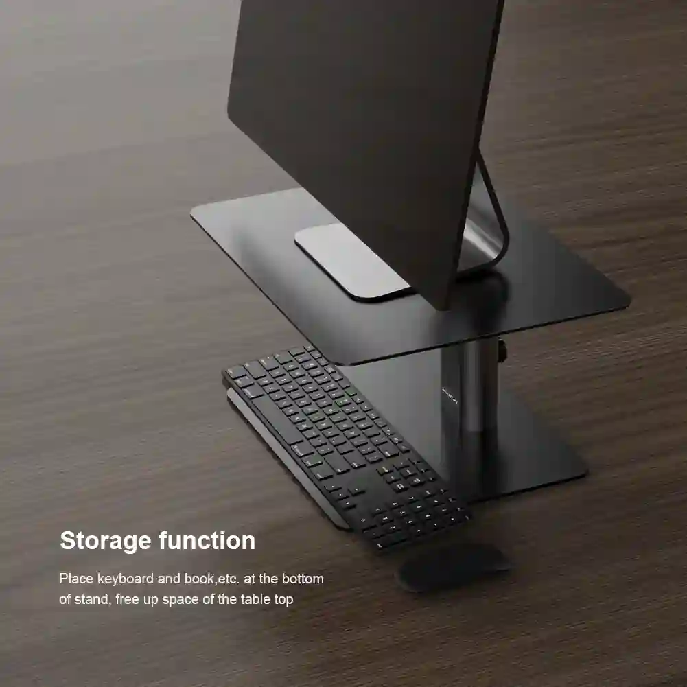 NILLKIN Monitor Stand Riser Metal Computer Universal Desktop Holder Adjustable Monitor Holder for PC Laptop MacBook Home Office