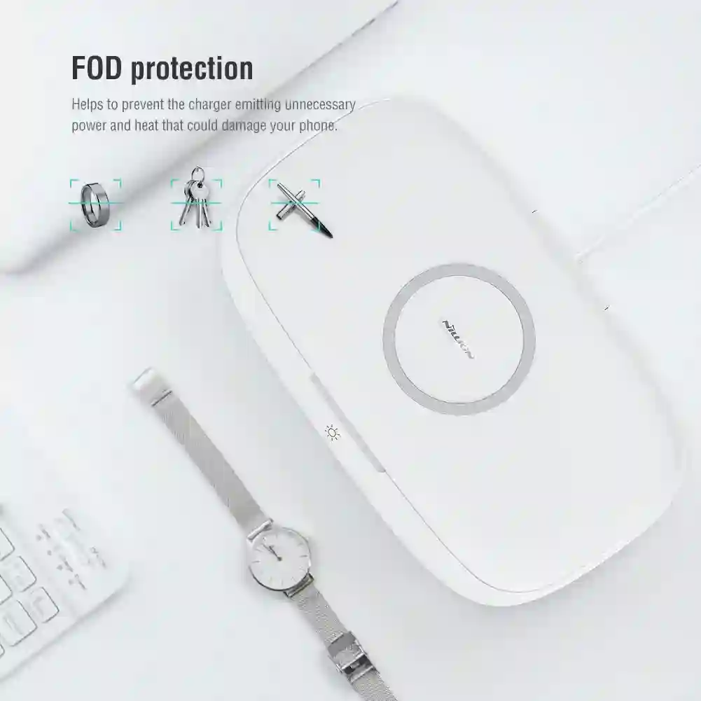 NILLKIN Mobile Phone Sterilizer 5V UVC Disinfection Box Multifunctional Portable Ultraviolet Disinfector with Wireless Charging