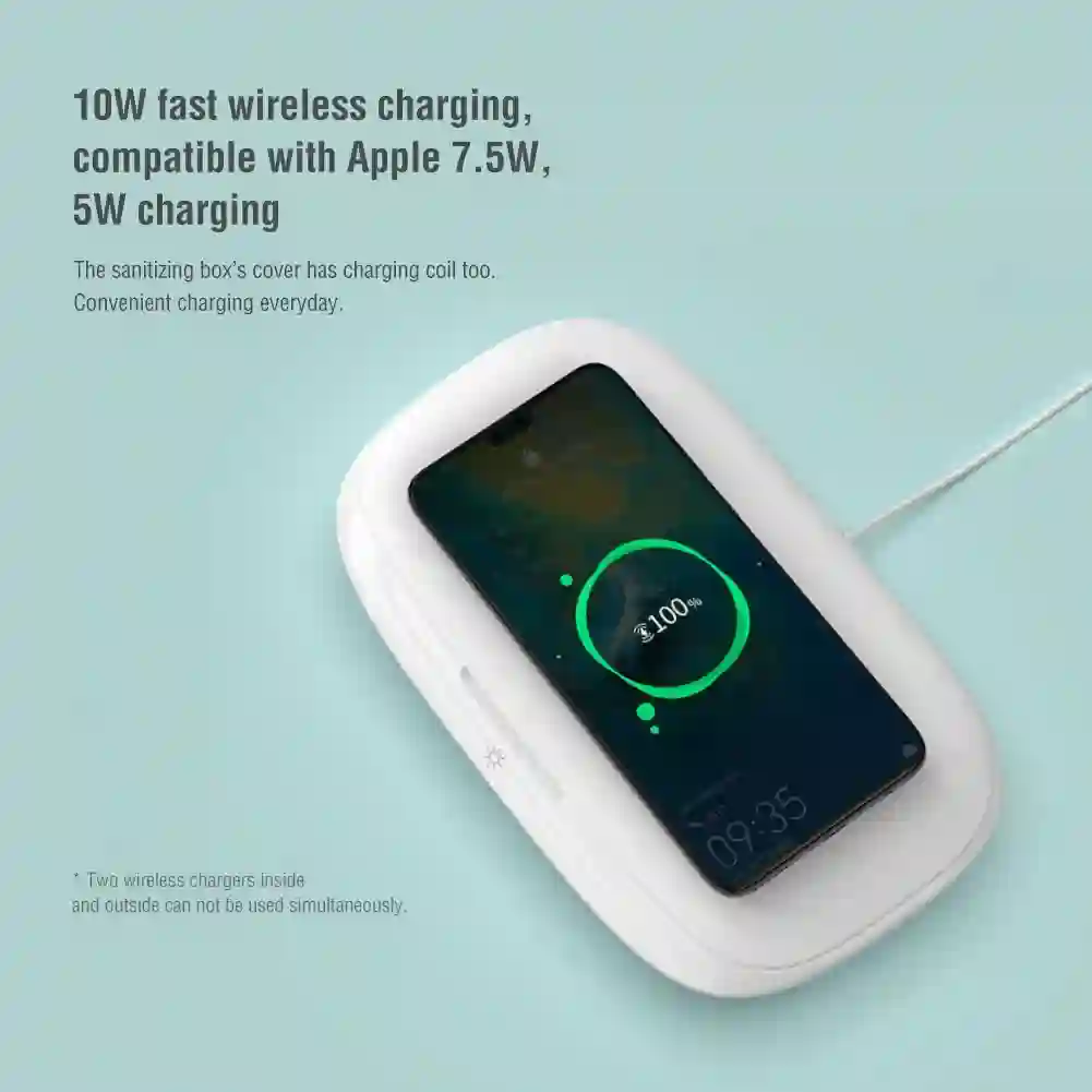 NILLKIN Mobile Phone Sterilizer 5V UVC Disinfection Box Multifunctional Portable Ultraviolet Disinfector with Wireless Charging