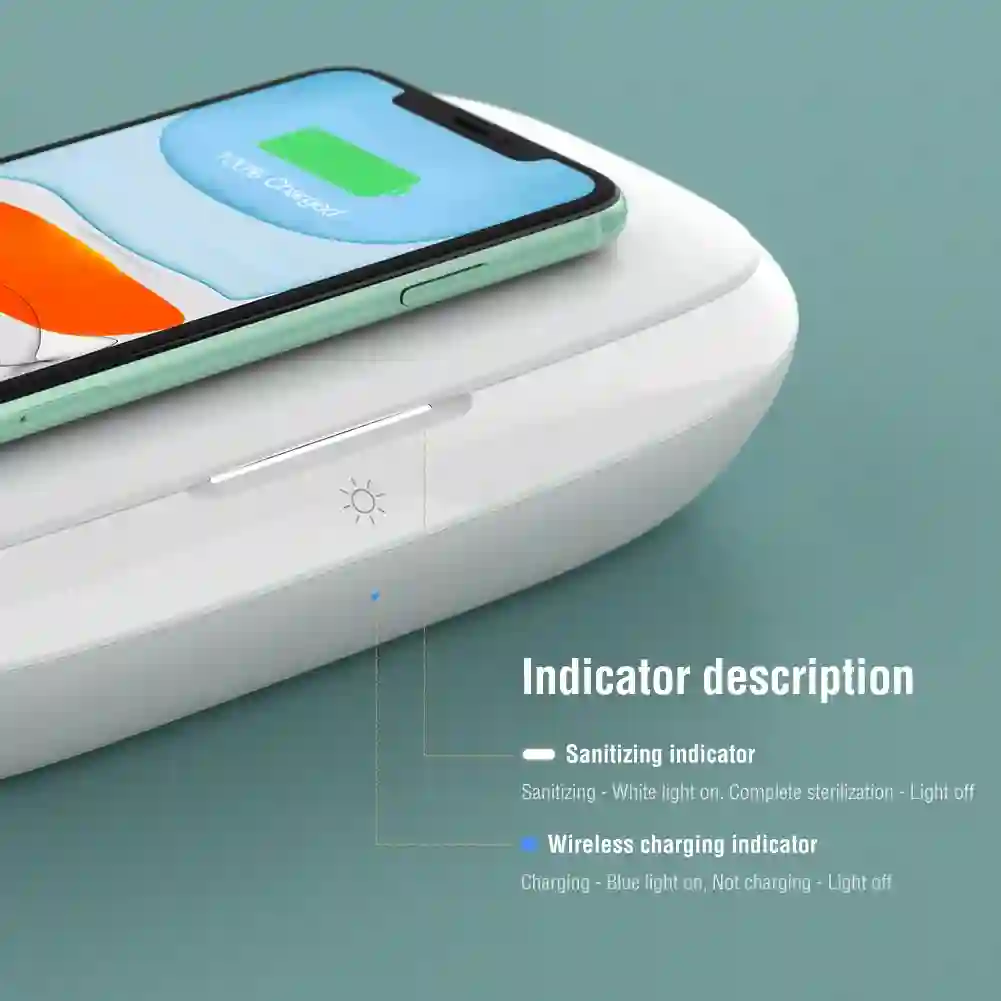 NILLKIN Mobile Phone Sterilizer 5V UVC Disinfection Box Multifunctional Portable Ultraviolet Disinfector with Wireless Charging