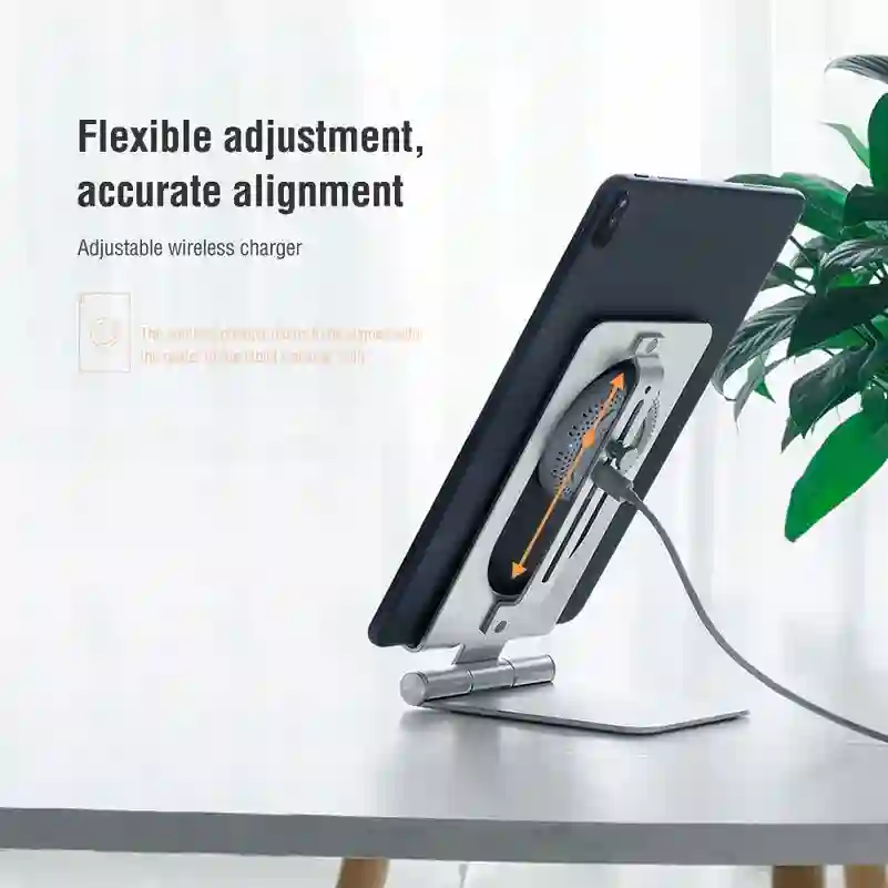 For iPad Wireless Charger, Nillkin Tablet Wireless Charging Pad Aluminum 15W Qi Wireless Charger for Huawei MatePad Pro For iPad