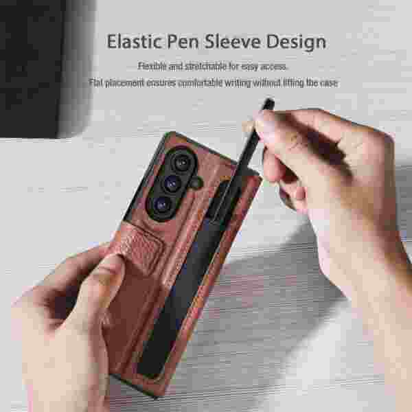 Чехол-книжка Nillkin Aoge Vintage Leather для Samsung Galaxy Z Fold 7 — изображение 3