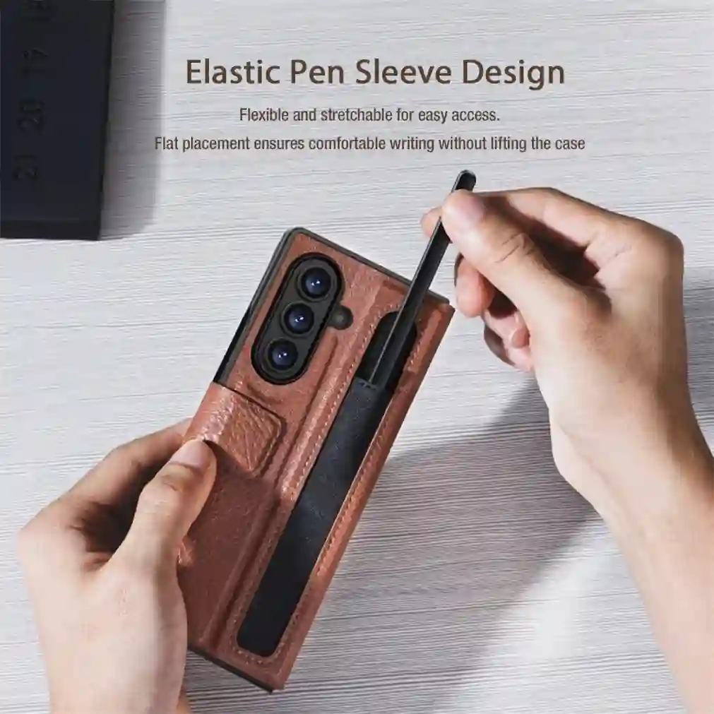 For Samsung Galaxy Z Fold 7 Flip Case Nillkin Aoge Vintage Leather Case Card Pocket Book Cover For Samsung Z Fold7 With Pen Slot