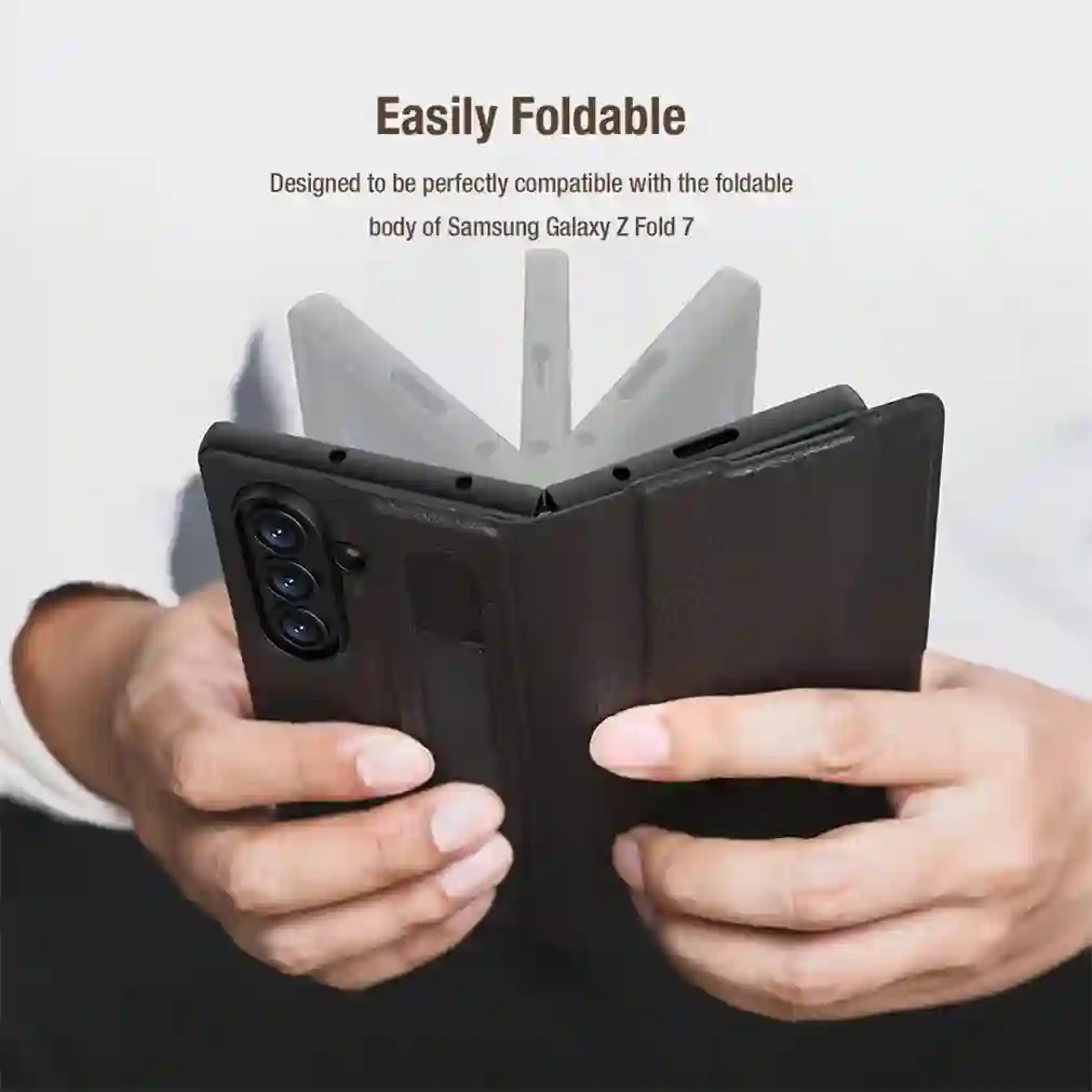For Samsung Galaxy Z Fold 7 Flip Case Nillkin Aoge Vintage Leather Case Card Pocket Book Cover For Samsung Z Fold7 With Pen Slot