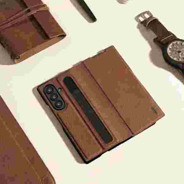 Чехол-книжка Nillkin Aoge Vintage Leather для Samsung Galaxy Z Fold 7 — изображение 6
