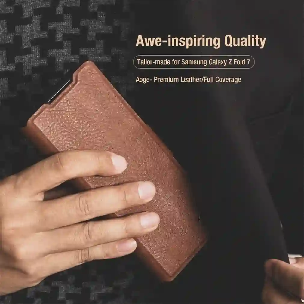 For Samsung Galaxy Z Fold 7 Flip Case Nillkin Aoge Vintage Leather Case Card Pocket Book Cover For Samsung Z Fold7 With Pen Slot