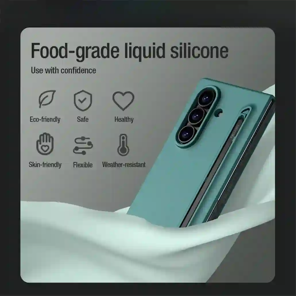 For Samsung Galaxy Z Fold 7 Case With Stylus NILLKIN Flex Pure Fold Case Soft liquid Silicone Back Cover For Samsung Z Fold7