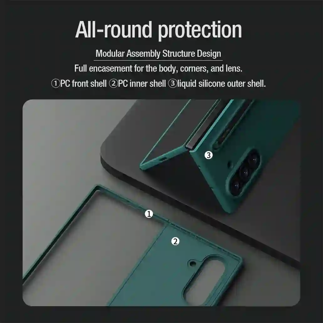 For Samsung Galaxy Z Fold 7 Case With Stylus NILLKIN Flex Pure Fold Case Soft liquid Silicone Back Cover For Samsung Z Fold7
