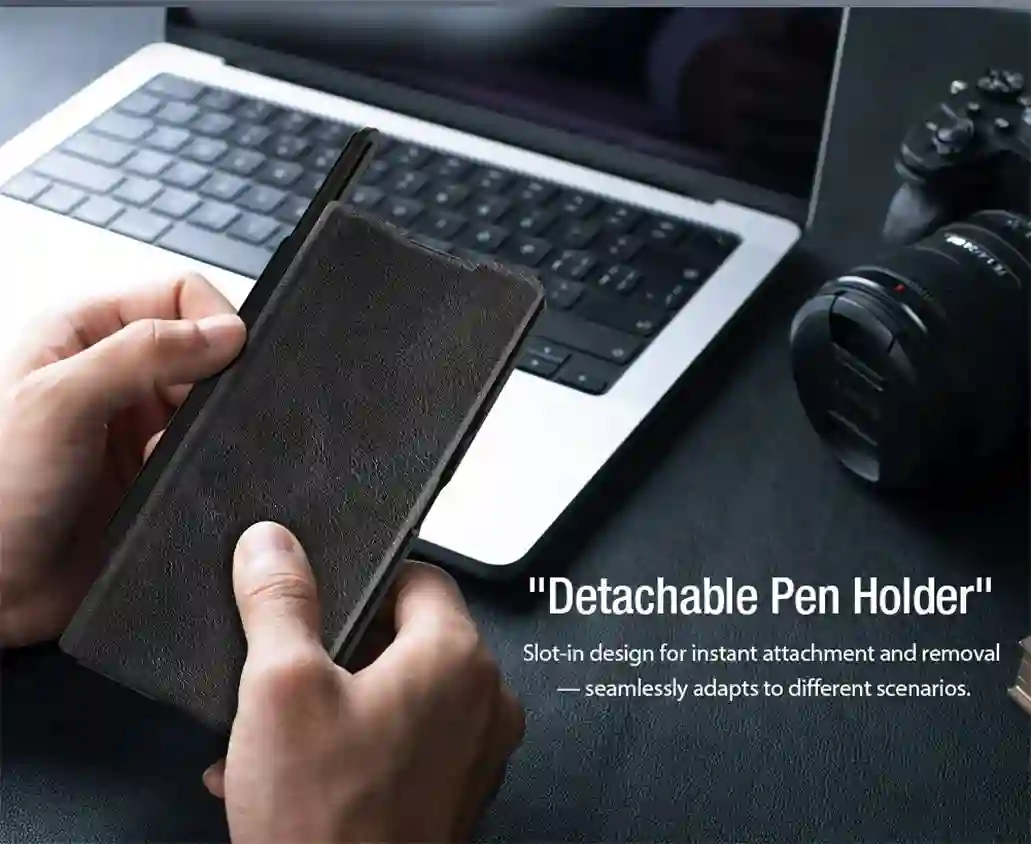 For Samsung Galaxy Z Fold 7 Flip Case Nillkin QIN Pro Leather Cover Slide Camera Book Cover For Samsung Z Fold7 With Stylus