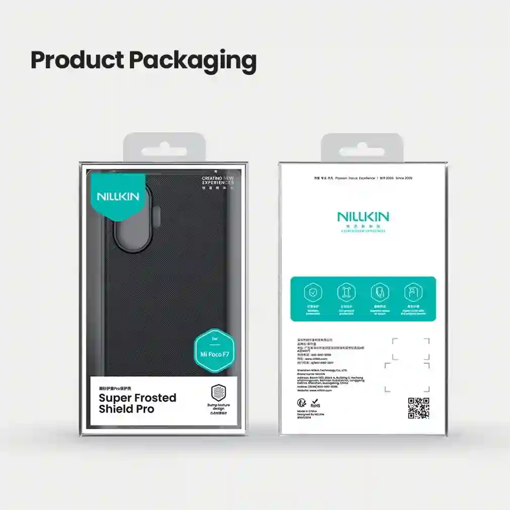 For Xiaomi Poco F7 Case Nillkin Frosted Shield Pro Soft Edges Hard Shell Shockproof Ultra-thin Back Cover For Xiaomi Poco F7