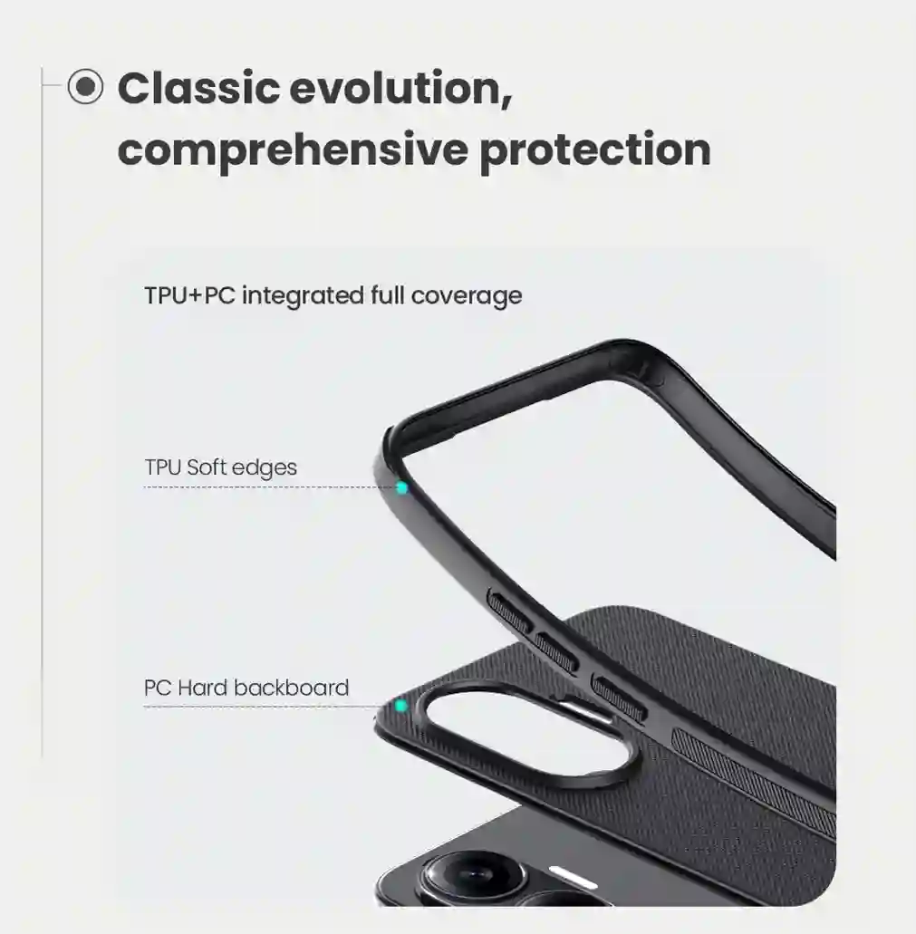 For Xiaomi Poco F7 Case Nillkin Frosted Shield Pro Soft Edges Hard Shell Shockproof Ultra-thin Back Cover For Xiaomi Poco F7