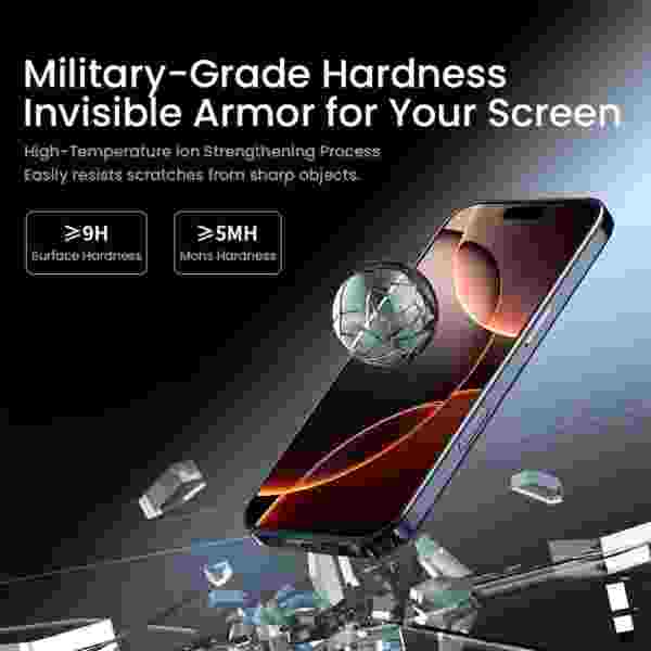 Защитное стекло Nillkin для iPhone 16 Pro, iPhone 16 Pro Max (H+PRO AR) с комплектом для установки — изображение 4