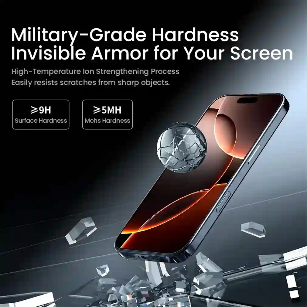 Nillkin For iPhone 16 Pro Max Tempered Glass H+PRO AR Anti-Reflective Full Coverage Screen Protector For iPhone 16 Pro With Tool
