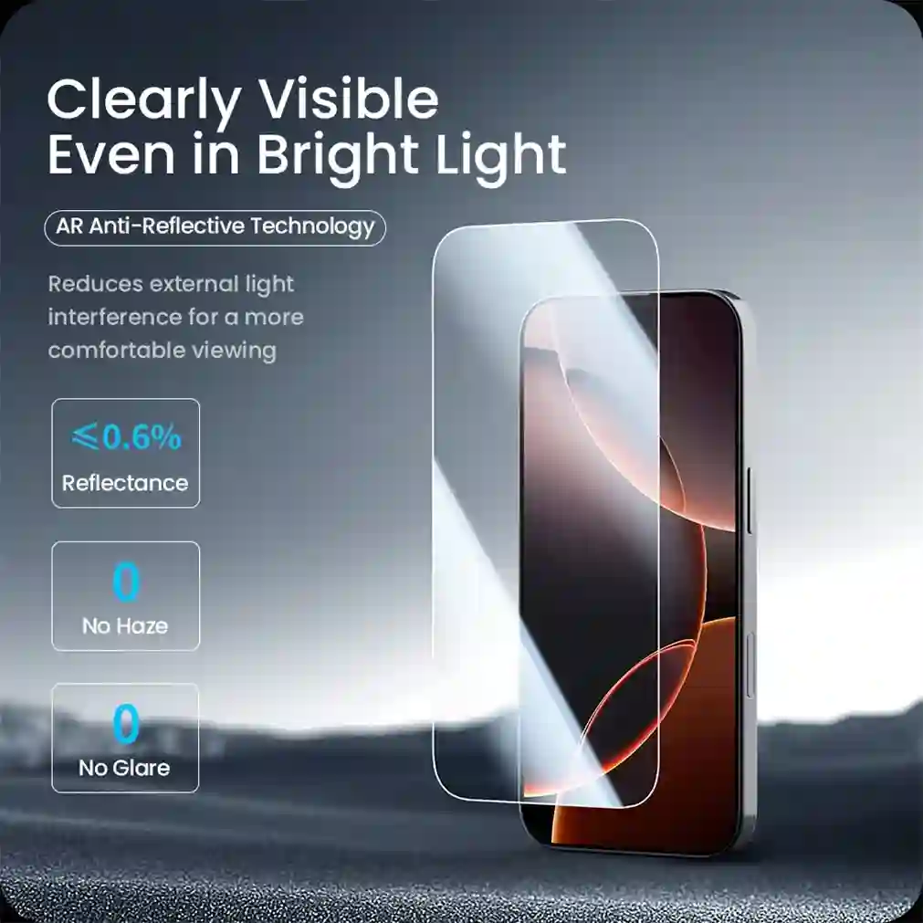Nillkin For iPhone 16 Pro Max Tempered Glass H+PRO AR Anti-Reflective Full Coverage Screen Protector For iPhone 16 Pro With Tool