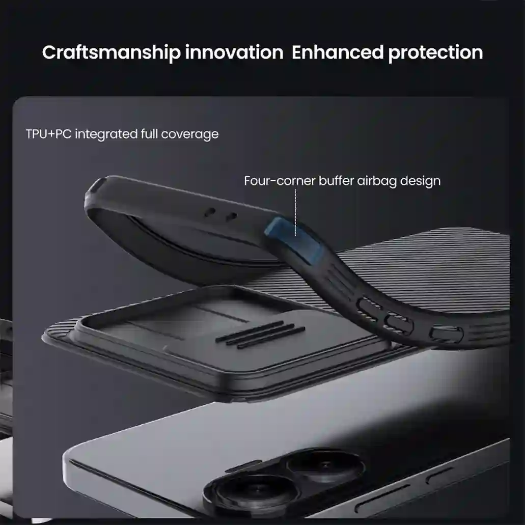 For Xiaomi Poco F7 Case NILLKIN CamShield Pro Shockproof Privacy Protection Slide Camera Cover For Poco F7 With Camera Curtain