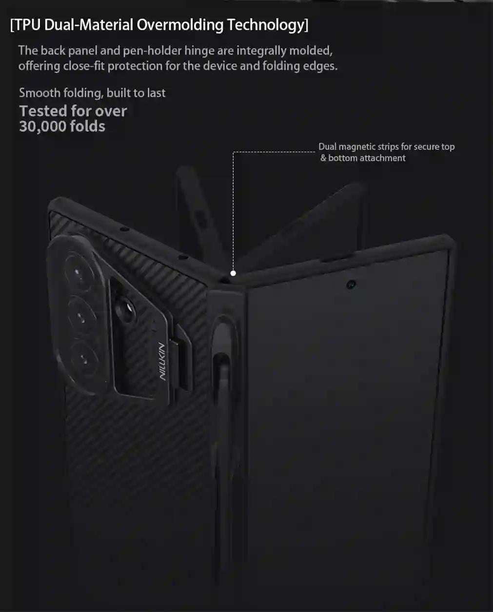 For Samsung Galaxy Z Fold 7 MagSafe Case NILLKIN CamShield Prop Magnetic Case With Stylus Camera Cover Phone Holder For Z Fold7