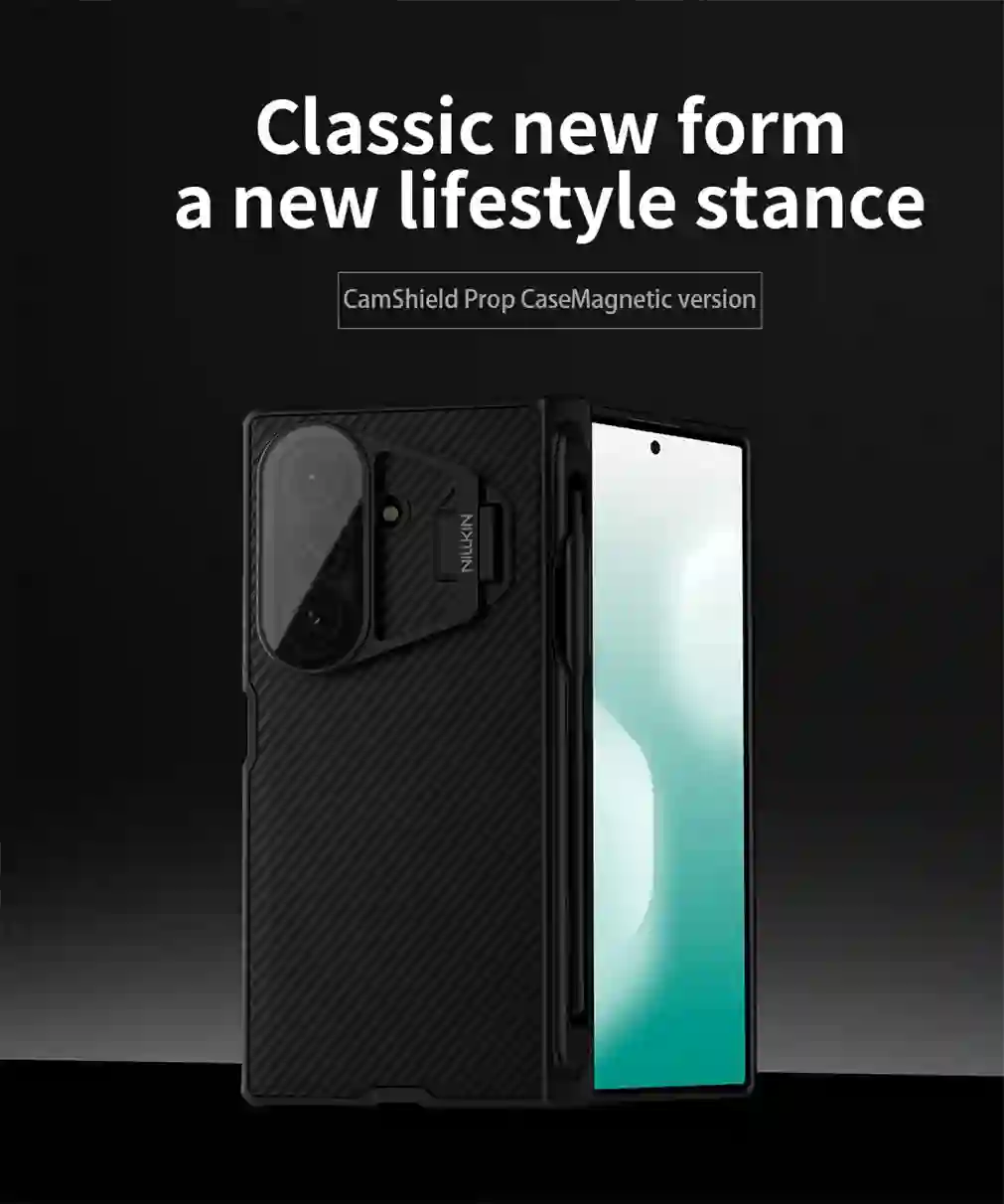 For Samsung Galaxy Z Fold 7 MagSafe Case NILLKIN CamShield Prop Magnetic Case With Stylus Camera Cover Phone Holder For Z Fold7
