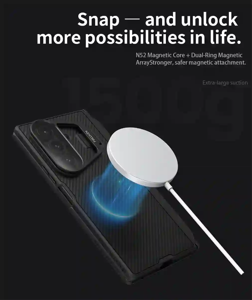 For Samsung Galaxy Z Fold 7 MagSafe Case NILLKIN CamShield Prop Magnetic Case With Stylus Camera Cover Phone Holder For Z Fold7