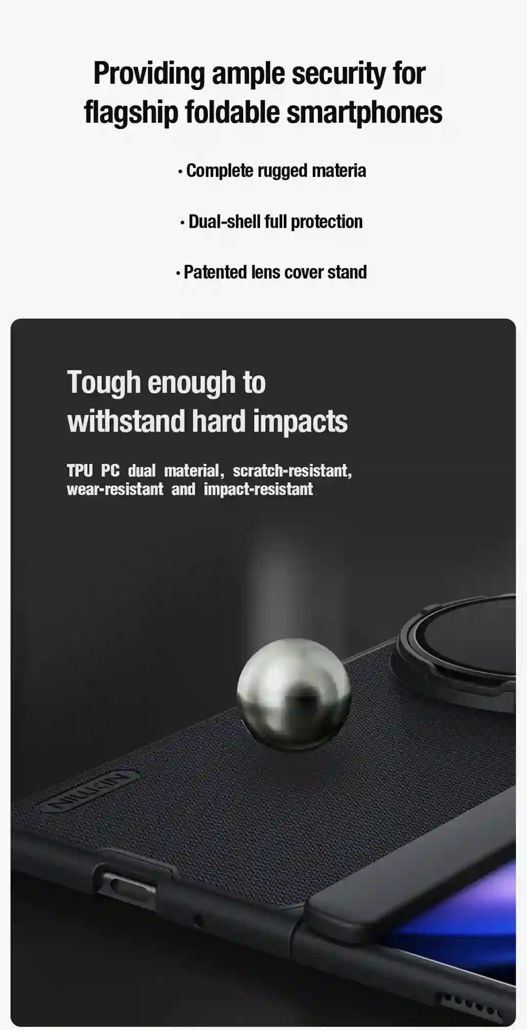 For Vivo X Fold 5 MagSafe Case NILLKIN Frosted Shield Prop Magnetic Case Shockproof With Phone Holder Camera Cover For X Fold5
