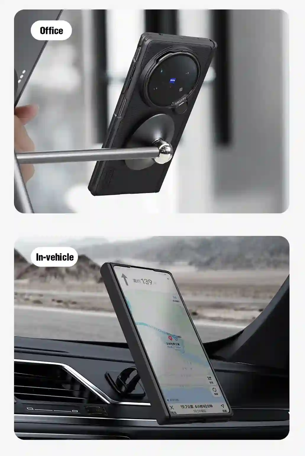 For Vivo X Fold 5 MagSafe Case NILLKIN Frosted Shield Prop Magnetic Case Shockproof With Phone Holder Camera Cover For X Fold5